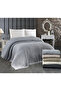 Knitwear Acrylic Knitted Blanket Double 220 X 240 cm Bedspread Pique Poly Gray - 3