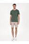 Khaki Slim Fit 100% Cotton Crew Neck Basic T-Shirt 50306980-Vr027 - 4