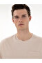 Beige Comfort Fit 100% Cotton Crew Neck Basic T-Shirt 50306991-Vr011 - 2