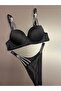 Black Stone Star Supported Bra Set