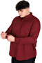 Mode XL Large Size Men's Long Sleeve Shirt with Pockets Oxford U20367 Plum - 2