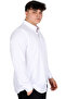 Mode XL Large Size Men's Long Sleeve Shirt with Pockets Oxford U20367 White - 2