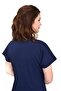Unisex Navy Blue Lycra Surgical Top Uniform Doctor Nurse Scrubs Jersey - 3