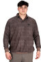 Mode XL Large Size Men's Polo Collar Sweatshirt Printed Thessaloniki U24440 Brown