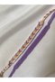 White Framed Pastel Colored Chevron Knitted Bracelet Set of 2 - 2