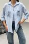 Double pocketed back detailed shirt blue - 6