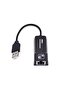 black USB2.0 To RJ45 Network Cable Adapter 100Mbps Wired Network Card External Drive Free Network Ca - 3