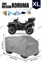 Gray Atv Tarpaulin, XL Size, Protection Cover, Protects from Sun, Waterproof, Durable - 2