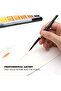 4pcs bursh set Professional 4Pcs Black Handle Round Brushes set Squirrel Hair Art Painting Brushes f - 5