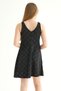 Round Neck Zero Sleeve Teddy Bear Metraj - Black Color Girl's Dress - 4