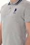 Men's Slim Fit Polo Neck Gray Melange Basic T-Shirt 50298010-Vr086 - 7