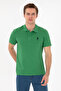 Men's Slim Fit Polo Neck Green Basic T-Shirt 50298041-Vr054