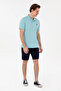Men's Slim Fit Polo Neck Aqua Basic T-Shirt 50298011-Vr007 - 4