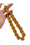 Large Size Special Model Yellow Patterned Color Efe Mascot Powder Amber Prayer Beads - 2