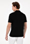Men's Regular Fit Polo Neck Black Basic T-Shirt 50298031-Vr046 - 5