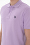 Men's Slim Fit Polo Collar Lilac Basic T-Shirt 50297984-VR034 - 7