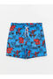 Black Crew Neck Printed Boys' Tank Top and Swim Shorts - 5