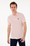 Men's Slim Fit Polo Neck Powder Basic T-Shirt 50298041-Vr042