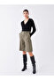 Khaki Women's Comfortable Fit Flat Shorts