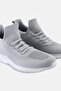 Men Brand Logo Lace Up Running Shoes, Grey - 3