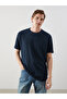 Esvab • Modern & Distinctive Zero Roba Collar Short Sleeve Men's Textured T-Shirt