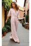 Women's Stone Pocketed Long Sleeve Elastic Waist Loose Cut Kupra Jumpsuit Suitable for Hijab 3360506