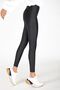 Women's Black High Waist Daily and Sports Use, Not Showing Underwear, Shiny Disco Tights - 3