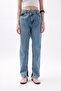 Asymmetrical Waist Leg Slit Jean - 3