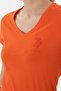 Women's Pomegranate Flower V-Neck Basic T-Shirt 50300828-Vr039 - 7