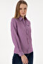 Women's Violet Long Sleeve Basic Shirt 50297002 -Vr037 - 3