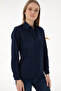 Women's Navy Blue Long Sleeve Basic Shirt 50297002 -Vr033 - 3