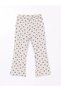 Lcw Kids Beige Crew Neck Floral Girls' Blouse and Leggings Pants 2-Piece Set - 6