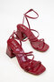 Claret Red Patent Leather Women's Classic Heeled Shoes 20317 - 2