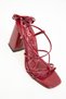 Claret Red Patent Leather Women's Classic Heeled Shoes 20324 - 6