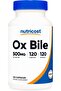 Ox Bile Capsules 500mg Per Serving (120 Capsules) - Gluten Free & Non-GMO