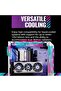 علبة TD500 Mesh V2 White Airflow ATX Mid-Tower، شبكة مضلعة، مطلية بطبقة من الكريستال - 4