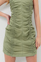Women's Khaki Adjustable Strap Draped Lined Woven Mini Dress Alc-X13695 - 3