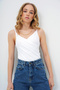 Women's White Strappy Draped Detailed Bodysuit Alc-X13736 - 2