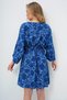 Navy Blue Double Breasted Collar Dress with Gathered Waist Alc-X13746 - 6