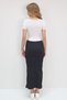 Women's Black Crew Neck Embroidered Crop Blouse and Skirt Set Alc-X13725 - 4