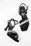 Black Suede Women's Classic Heeled Shoes 20257 - 2