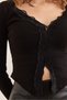 Women's Black Lace Detailed Skirt Oval Stretchy Blouse Blz- 19002872 - 6