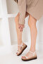 Beige Women's Wedge Heeled Shoes 20391 - 5