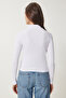 Women's Lilac White 2'Li Pack Cut Out Detailed Ribbed Knitted Blouse Gt00235 - 9