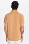 Men's Slim Fit Slim Fit 100% Cotton Brown Polo Neck T-Shirt - 5