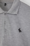 Gri Melanj Regular/Normal Kesim At Nakış Detaylı Polo Yaka T-shirt TMNSS25PO00017 - 8