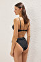 Black Tunnel Brazilian High Waist Bikini Bottom Tbess25Ba00031 - 4