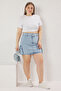 Açık Mavi Kargo Cepli Denim Etek TBBSS23AZ00057
