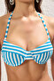 Çizgili Balconette Kaplı Bikini Üstü TBESS25BU00052 - 3