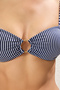 Çizgili Aksesuarlı Bralette Kaplı Regular Yüksek Bel Bikini Takımı TBESS25BT00145 - 3